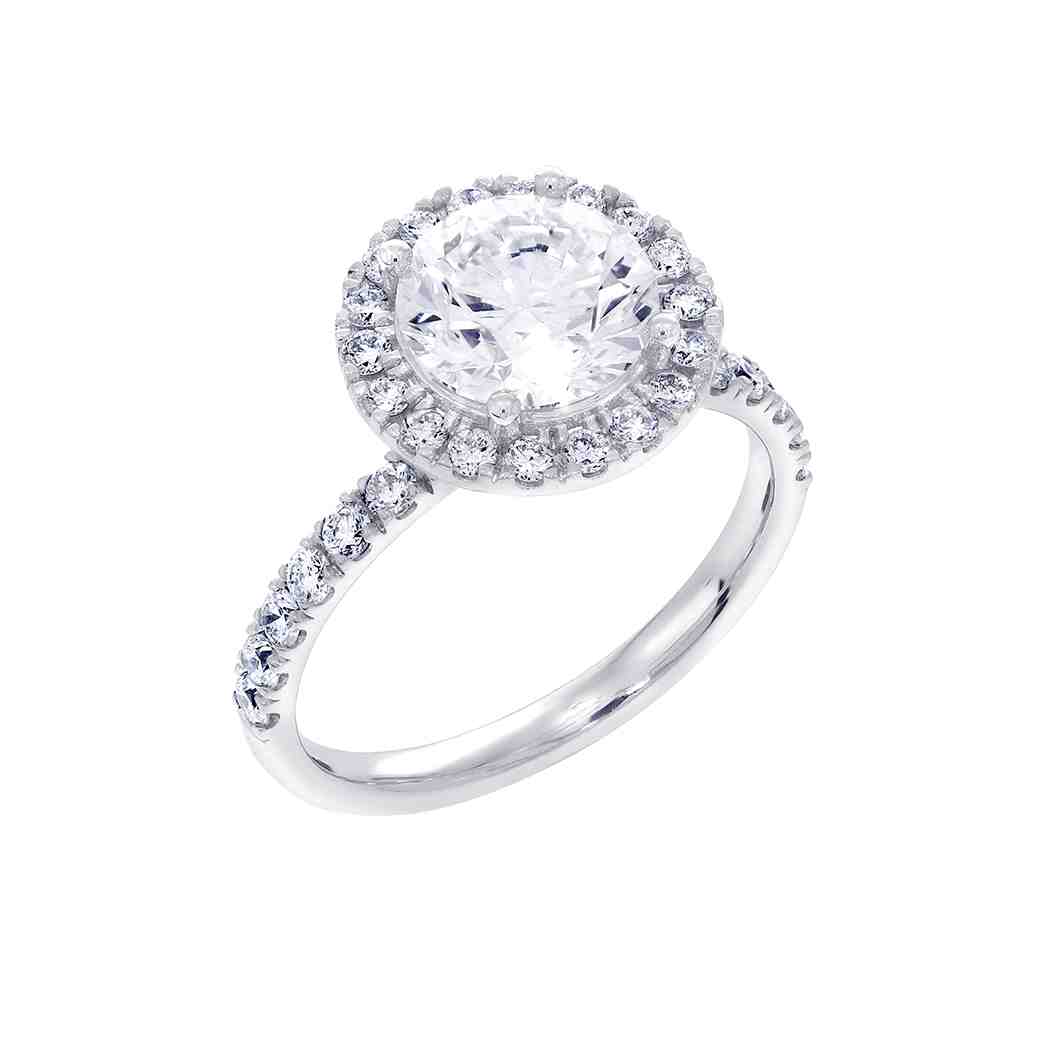 Round Brilliant Cut Lab Created Diamond Engagement Ring LR65ARD2.00